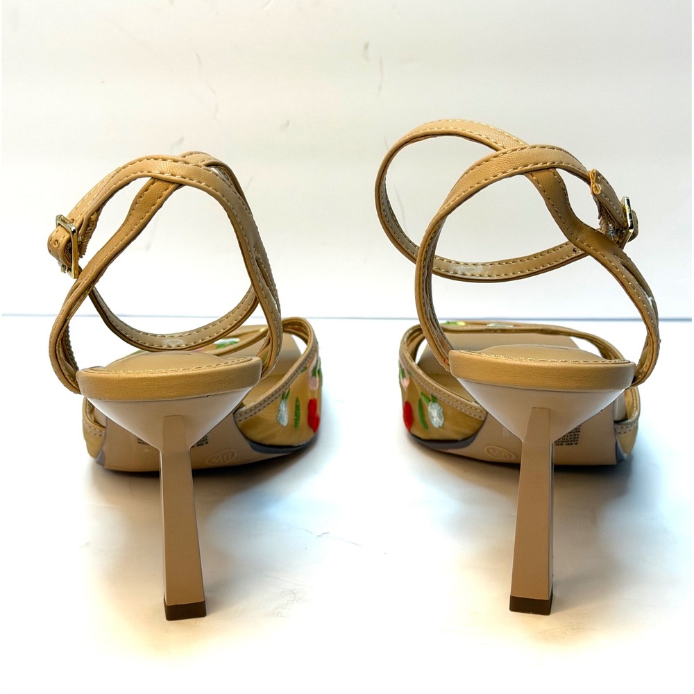 Wild Pair Erynn Dress Embroidered High Heel Sandals Size 9.5M Floral Nude NWT - Picture 7 of 10